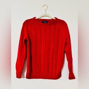 Lands' End Bold Red Drifter Sweater